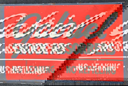 Gabriel Shock Absorber tin painted sign, single sided, 41 x 24, condition as shown