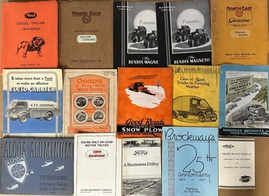 Truck and truck accessory catalogs from the teens to 1940’s, fourteen items total, vg to ex