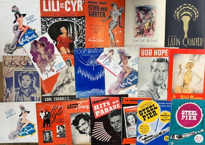 New York City Theater programs, menus etc from late 1930’s- early 50’s, thirty six total and