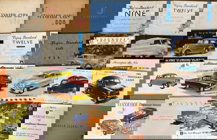 1930’s - 1950’s British car brochures, seventy total, ex condition