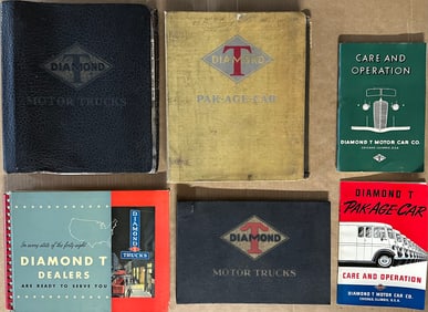 Diamond T truck items - 1935 photo album, 1950 dealers location album, 1940 Pak-Age-Car dealers