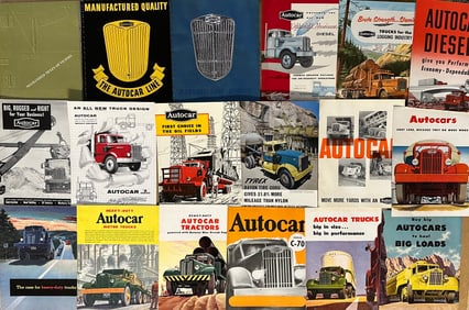 1940’s - 1960’s Autocar brochures - thirty total including two 1940 full line and WW II albums