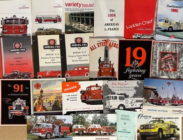 1920’s-1970’s fire engine, 20 brochures, 11 single sheets - 1940’s-1960’s Hearse and