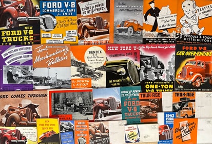1937 - 1945 Ford truck brochures, forty three total, ex condition