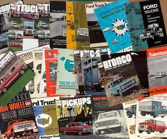 Ford truck brochures from 1963 - 1966, (105 +) total, ex condition