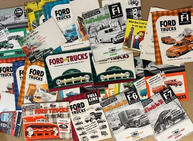 Ford truck brochures from 1951 - 1956, (76 +) total, ex condition