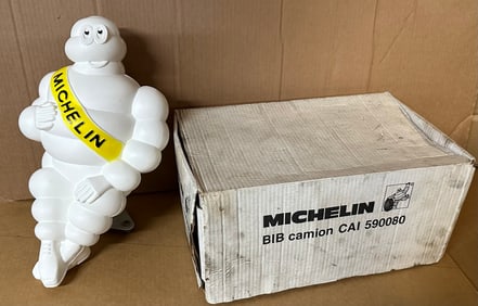 Michelin mascot, NOS in original box, made to mount on vehicle roof, 15 inches high dated 1966