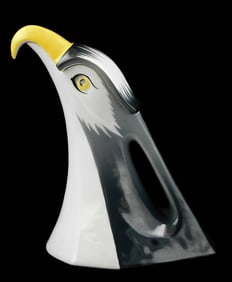 Edouard Marcel Sandoz for Haviland Limoges limited edition eagle pitcher, 20th C., hand-painted