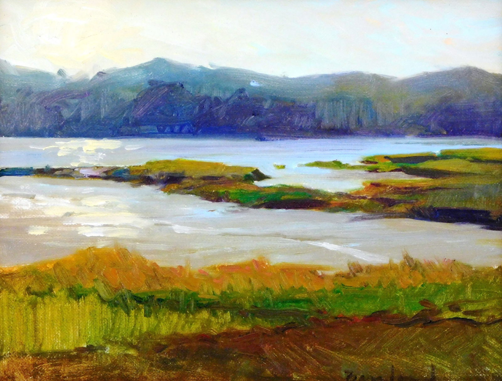 David Bareford (American, b. 1947), "Along the Marsh at Little River", oil on canvas board, matted (1 of 5)