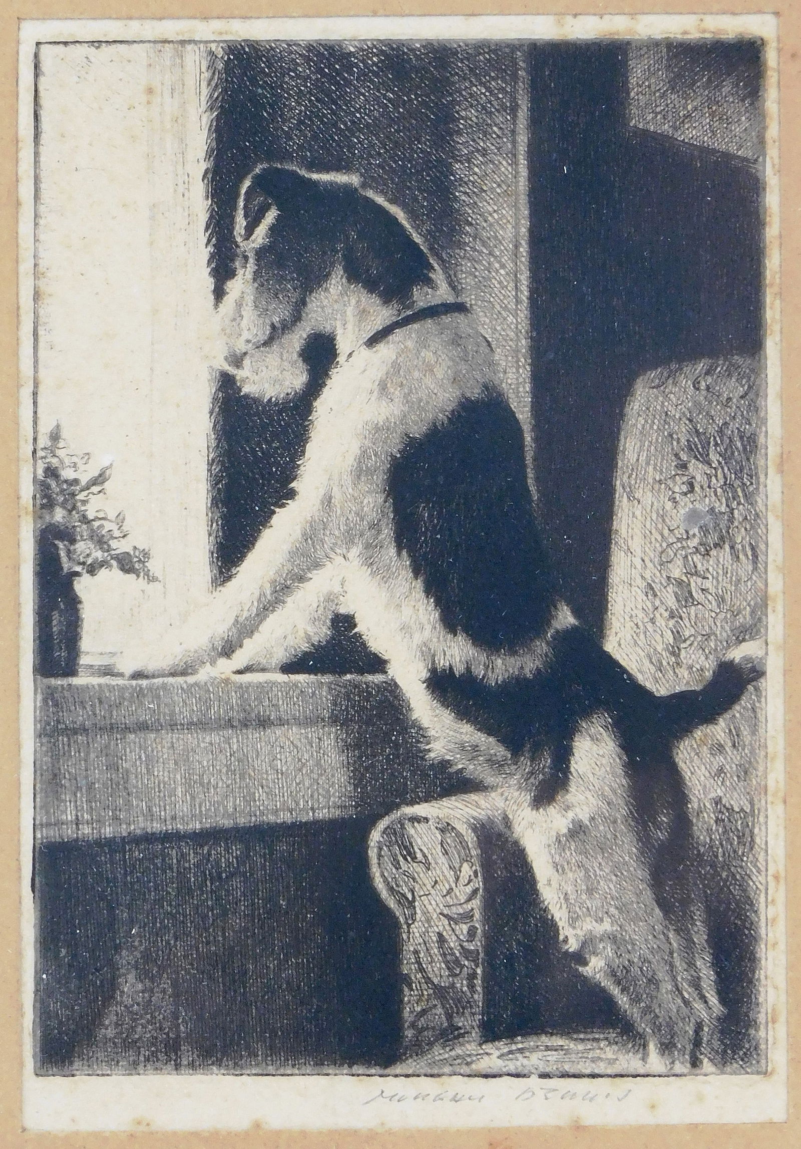 Morgan Dennis (Boston, 1892 - 1960), "Schools Out", etching, pencil signed bottom margin, matted and (1 of 4)