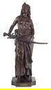 SCULPTURE: Charles Octave Levy (French, 1820-1899), "Salome", patinated bronze, standing female
