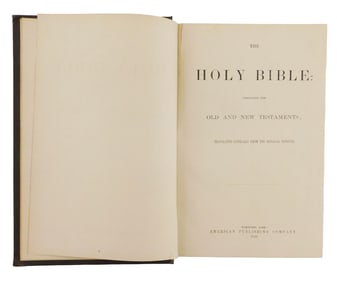 + BOOK: The Holy Bible, translated by Julia Evelina Smith (1792 - 1886), title page reads "The Holy