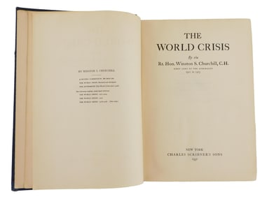 BOOKS: Sir Winston Spencer Churchill, The World Crisis. New York: Charles Scribner?s sons, 1931, oct