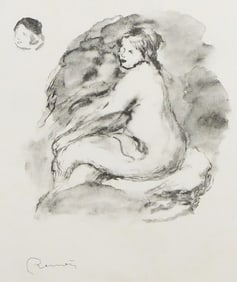 Pierre-Auguste Renoir (French, 1841-1919), ''Etude De Femme Nue, Assise, Variante'', 1904, lithograp