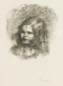 Pierre-Auguste Renoir (French, 1841-1919), "Claude Renoir, tourn? a gauche [from: 'L'Album des Douze