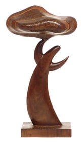 SCULPTURE: Antonio Prats Ventos (Dominican, 1925-1999), carved wood sculpture with cloud-form over