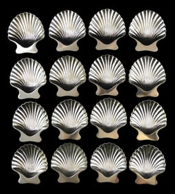 STERLING: Tiffany & Co. sterling silver salt cellars/ small footed dishes, sixteen pieces, all with