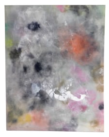 Edna Guck (American, 1904- 1994), "Untitled (Abstract Composition)", 1977, oil on canvas, abstract