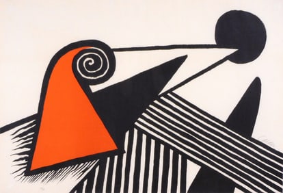 Alexander Calder (American, 1898 - 1976), "Bonnet Phrygien et barres de feu" (Phrygian Cap and Bars