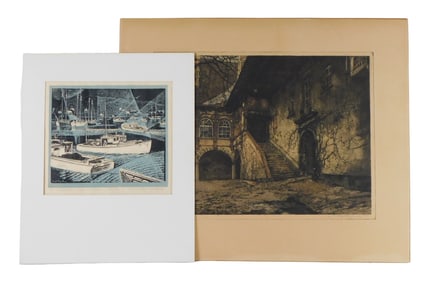Carol Thayer Berry and Luigi Kasimir, two 20th C. unframed prints, the first by Carol Thayer Berry
