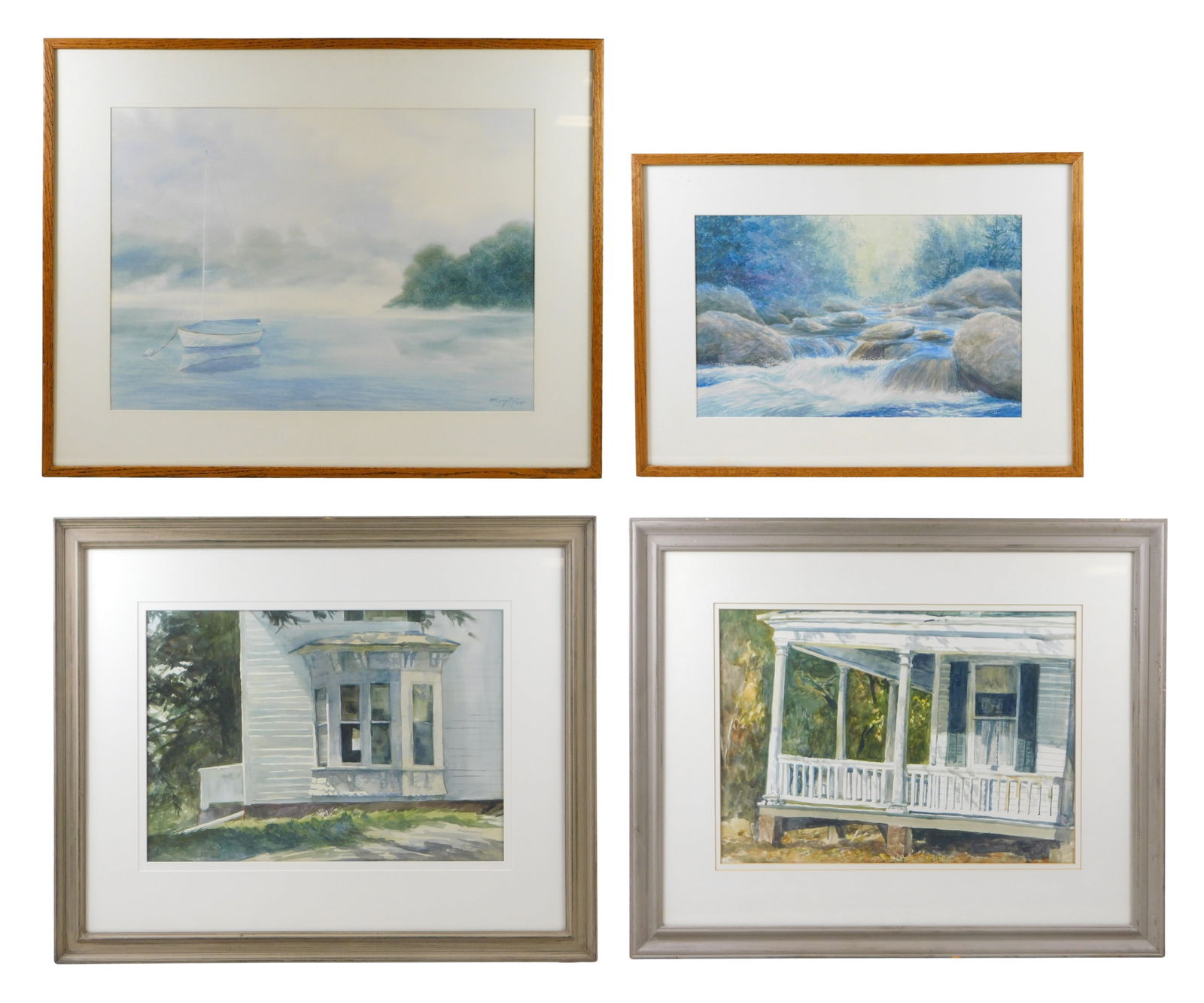 Four 20th C. watercolors, Nat Brush Lewis (American, 1925-2015) and Charles McCaughtry (b.1968), all (1 of 14)
