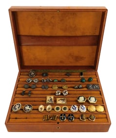 JEWELRY: Cufflinks, 20+ pair and several singles; various gems and metals including sterling,