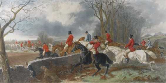 After John Frederick Herring (English, 1795-1865), Fores's National Sports "Fox Hunting, Plate 4