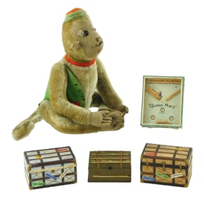 TOYS, etc.: Five early 20th C. toys and ephemera, details include: three early miniature paper