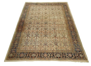 RUG: Antique Persian Hamadan/ Mahal style carpet, 10' 1/2" x 13', wool on cotton, an all over design