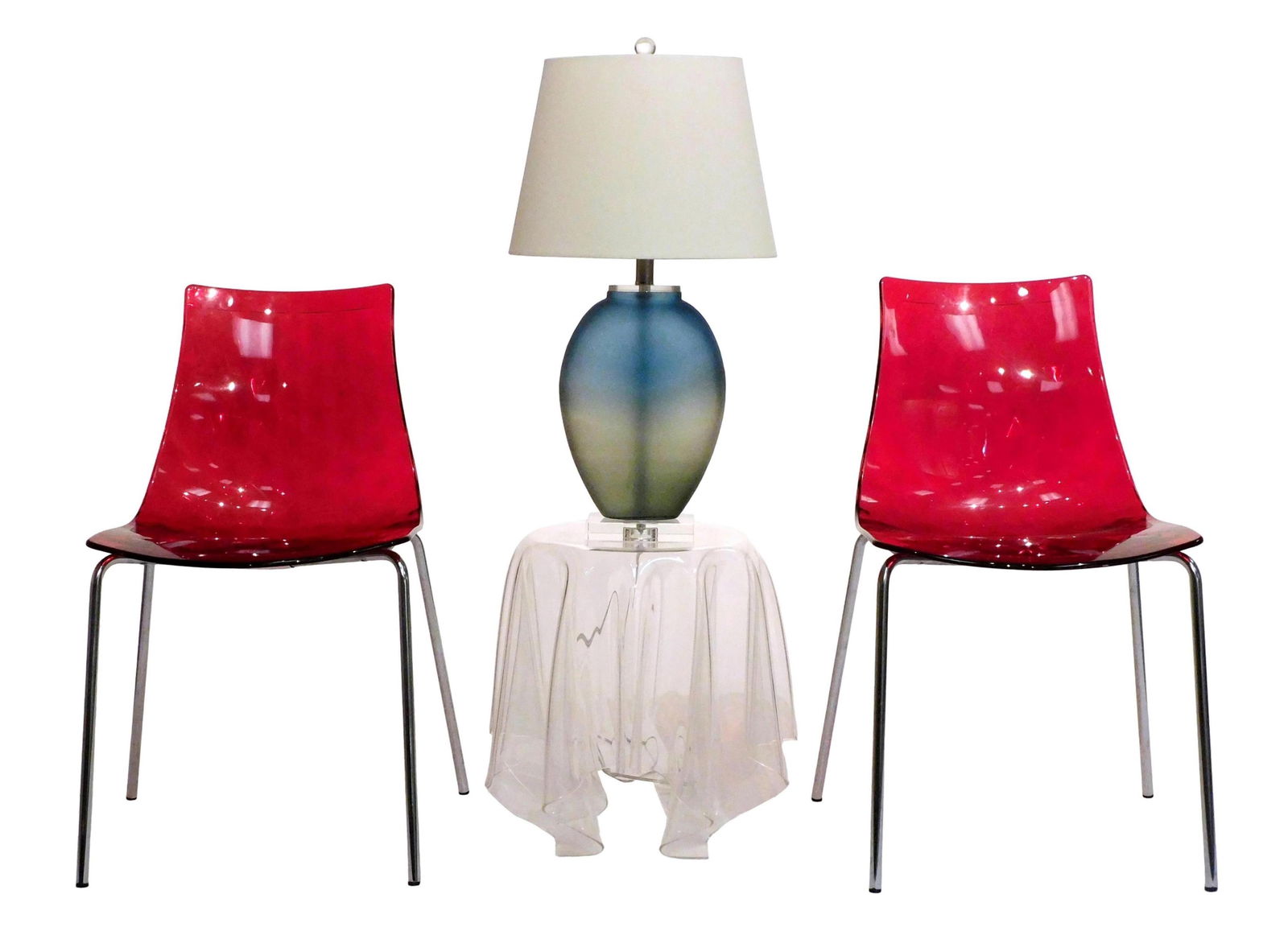 Mid-Century Modern style furnishings, four pieces, including: "ICE" chairs by Connubia for (1 of 7)