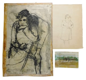 Ben Shahn, etc., three early 20th C. illustrations on paper, including: Ben Shahn (American, 1898-19