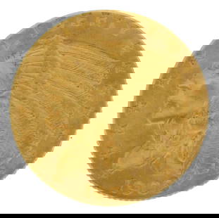 COIN: 1908 $2.50 Indian gold coin. Almost Uncirculated-50.: COIN: 1908 $2.50 Indian gold coin. Almost Uncirculated-50.