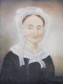 +MINIATURE PORTRAIT: Moses B. Russell (American, 1810 - 1884), watercolor on unknown support, signed