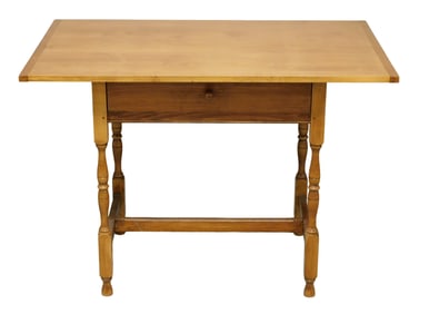 Tavern style table, American, 20th C., maple and pine, reproduction stamped “Cohasset