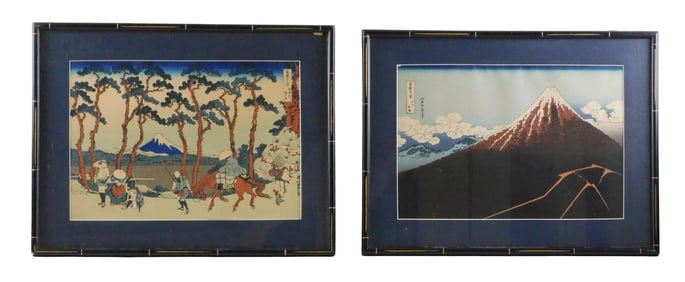 ASIAN: Two woodblock prints, by/after Katsushika Hokusai (Japanese 1760-1849), both from "Thirty-Six