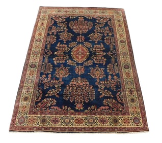RUGS: Modern Persian style scatter rug, 8' 8" x 6' 2", wool on cotton, classic Persian sarouk design