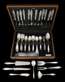 STERLING: International Sterling "Prelude" pattern flatware service: including twelve place knives