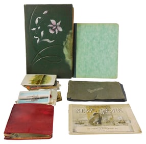 EPHEMERA: Large collection of early post cards, trade cards, advertising cards, and photographs, in