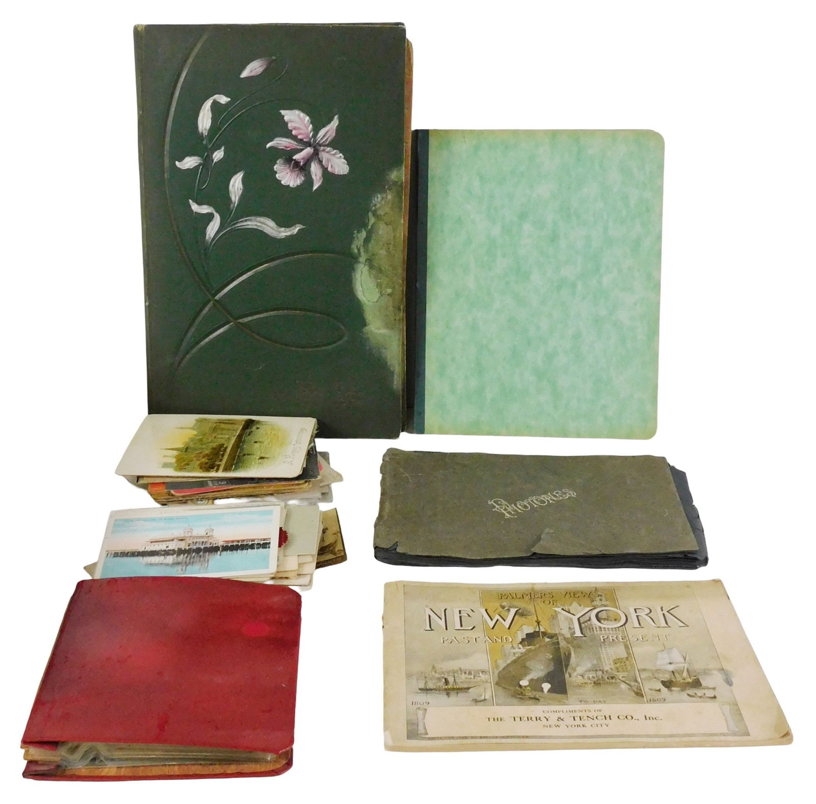 EPHEMERA: Large collection of early post cards, trade cards, advertising cards, and photographs, in (1 of 6)