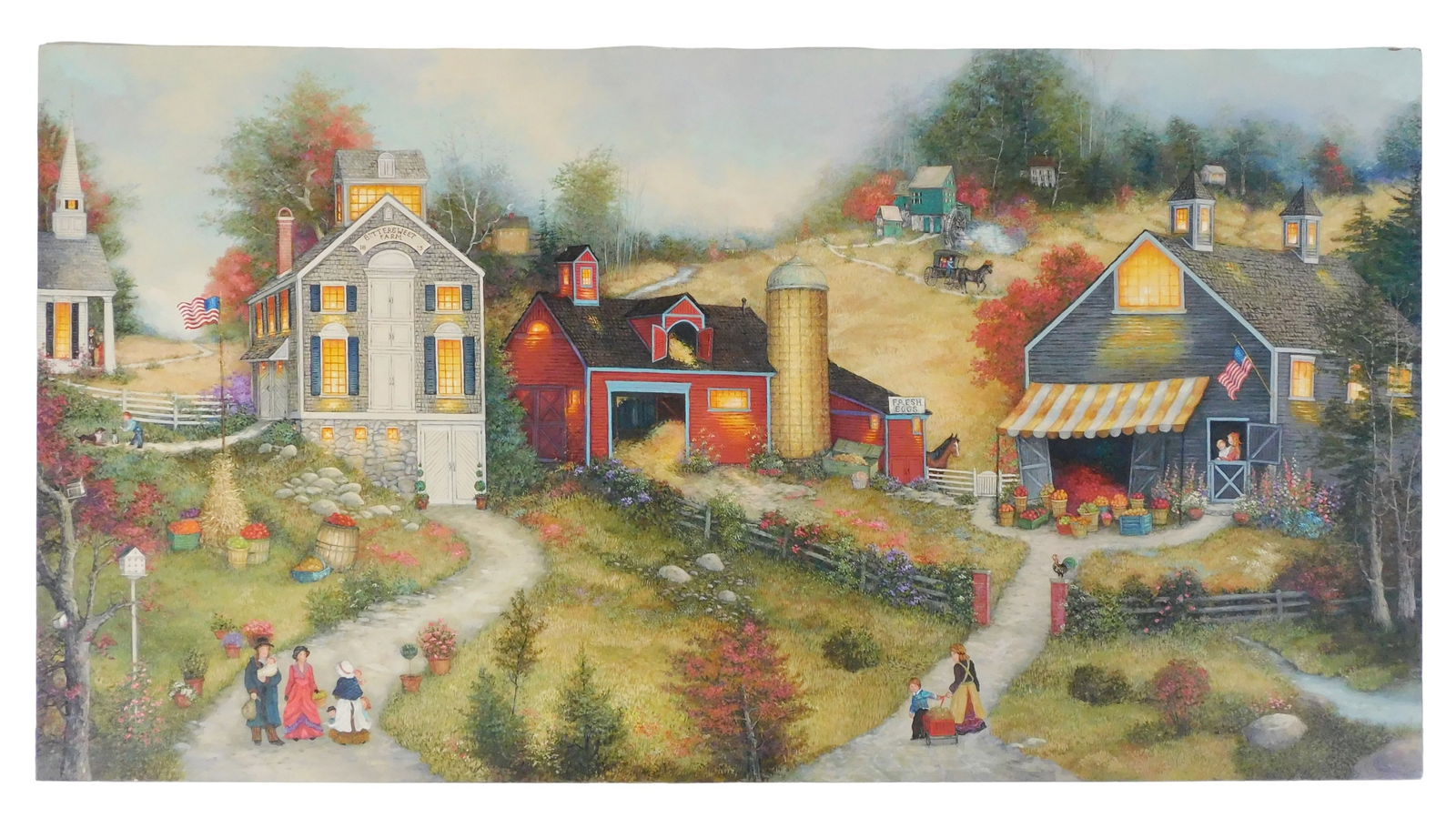 Linda Nelson Stocks (American, 1938-2011), "Autumn, Bittersweet Farm", undated, oil on Masonite, (1 of 5)