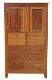 +"Dr. White’s Chest" Thomas Moser Cabinetmakers, custom-made cherry cabinet, 20th C., two