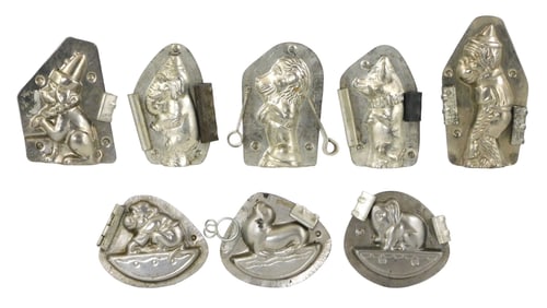 CHOCOLATE MOLDS: Anton Reiche, Metro, etc., eight molds total: five circus themed molds including: