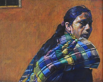 Bill Baker (American, b. 1961), "Maria", 2015, pastel on paper, signed lower right, depicting