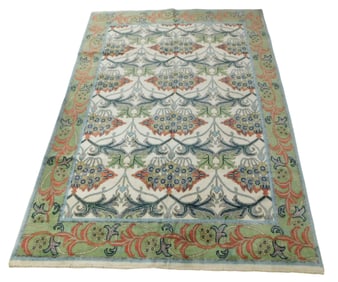 RUG: William Morris Arts & Crafts carpet, 11' 10" x 8' 10", wool on cotton, repeating floral and