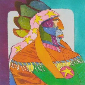 +Malcolm Furlow (American, 1946 - 2023), "Star Chief", limited edition serigraph on paper, depicting