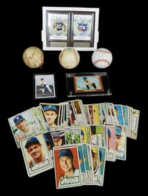Collection of baseball cards and other sports collectables, including: partial collection of 1952