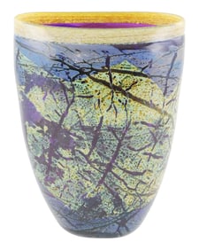 ART GLASS: Phil O’Reilly (British, b. 1944), blown glass vessel, 1992, large vase form