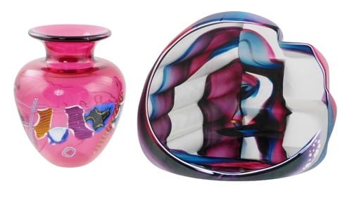 ART GLASS: Two pieces of Contemporary art glass, including: Richard Ryan Hornby (American, b. 1965),