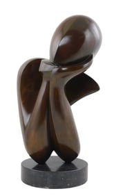 +SCULPTURE: Robert Rose (American, 20th C.), “Song of Myself??, bronze sculpture, stylized bust