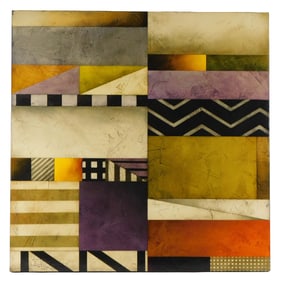 Gregg Robinson (American, b. 1948), “Chroma 30??, dry pigment on plaster on canvas, color blocked